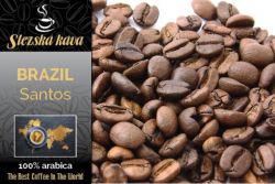 Slezská káva a čaj Brazil Santos 17/18 150g | zrnková, hrubě mletá - překapávaná, french press, středně mletá - turek, kapsle, jemně mletá - espresso, velmi jemně mletá - džezva