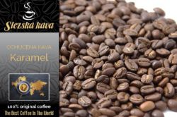 Slezská káva ochucená Karamel 250g | zrnková, hrubě mletá - překapávaná, french press, středně mletá - turek, kapsle, jemně mletá - espresso, velmi jemně mletá - džezva